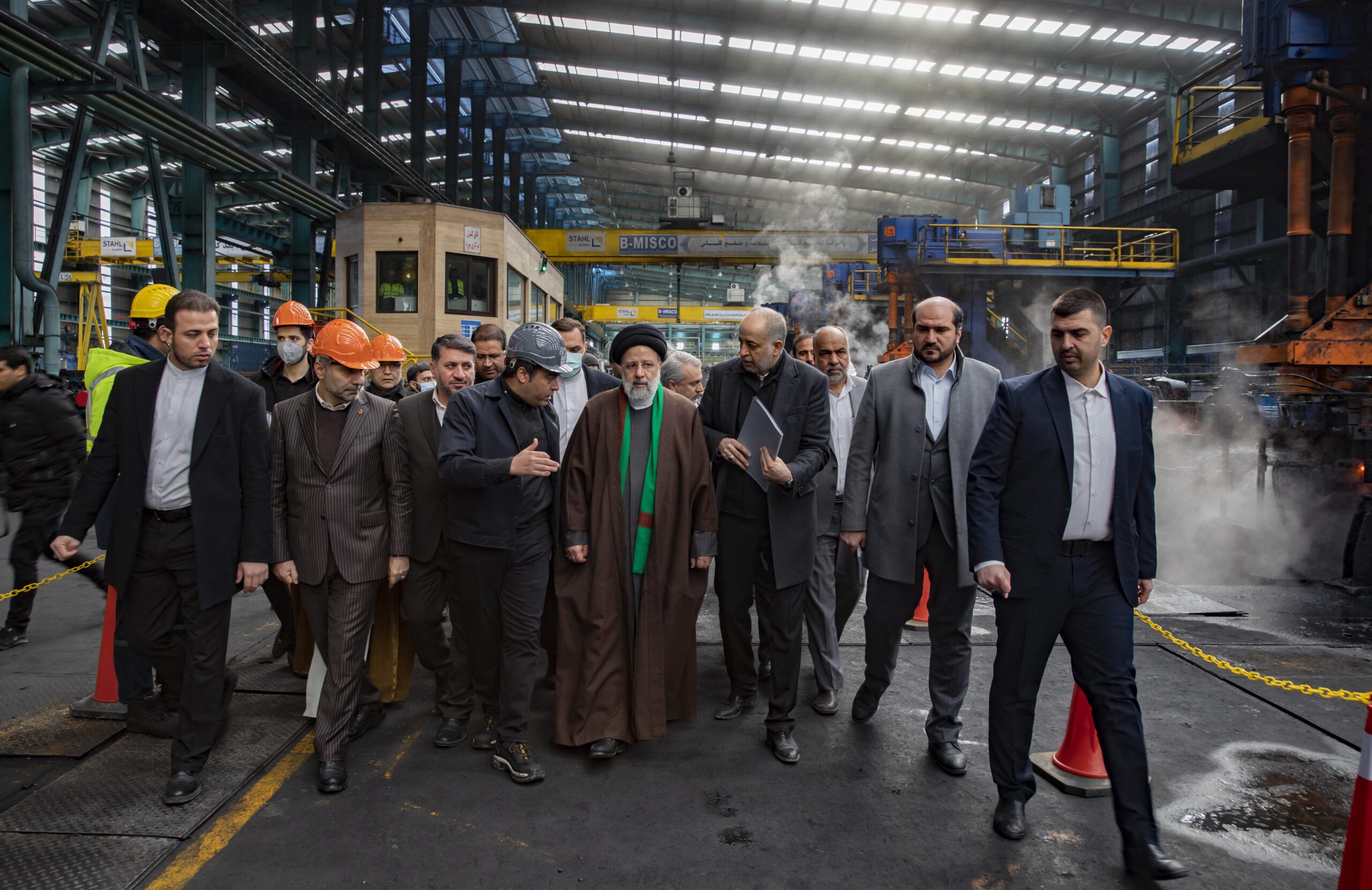 افتتاح کارخانه آهن اسفنجی و خط کلاف مجتمع فولاد بافق با حضور رئیس جمهور